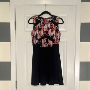 Spense Multicolor Chevron Mini Dress